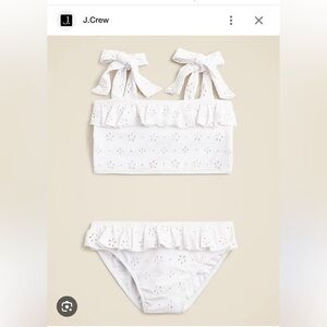 Minnow Swim x crewcuts - White Eyelet two piece set NWT